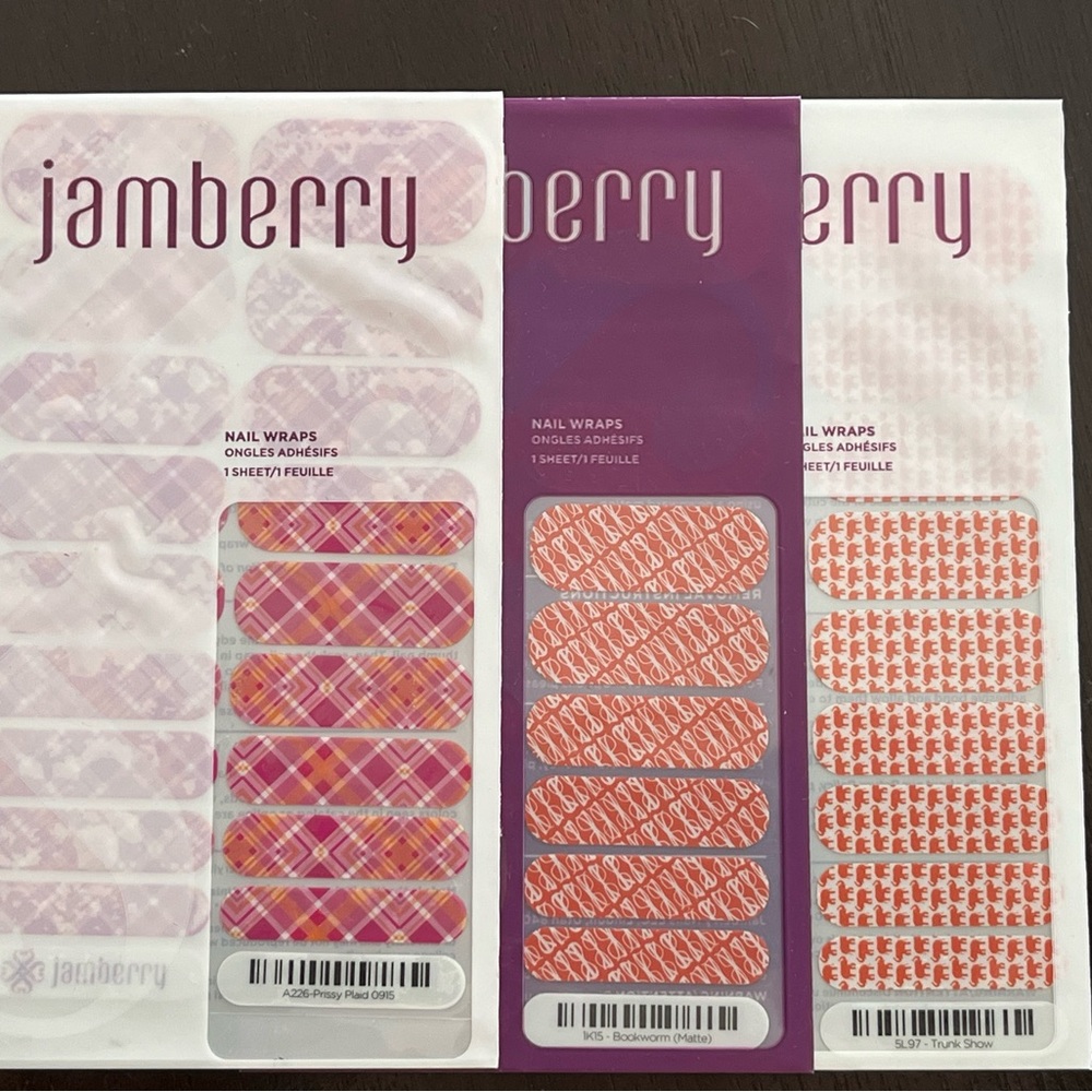 Jamberry nail wraps. Bundle of three sets